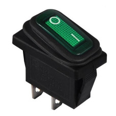 Переключатель TNSy KCD3-101WN GR/B с подсветкой IP54 зеленый (TNSy5500846)