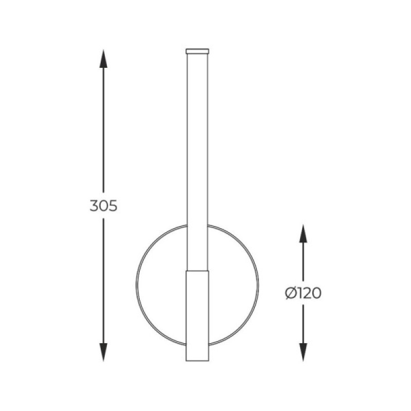 Бра, настенный светильник Zuma Line 1007 Lautaro Led 1x3W 3000K IP20 Silver