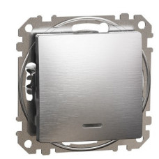 Переключатель Schneider Electric Sedna Design & Elements с подсветкой матовый алюминий SDD170106L