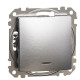 Переключатель Schneider Electric Sedna Design & Elements с подсветкой матовый алюминий SDD170106L