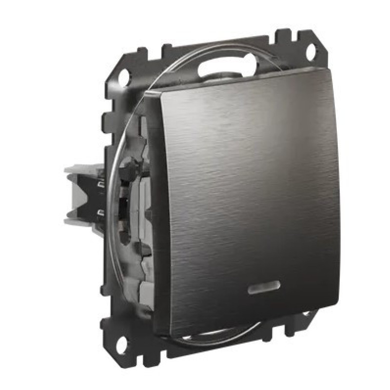Переключатель Schneider Electric Sedna Design & Elements с подсветкой матовый алюминий SDD170106L