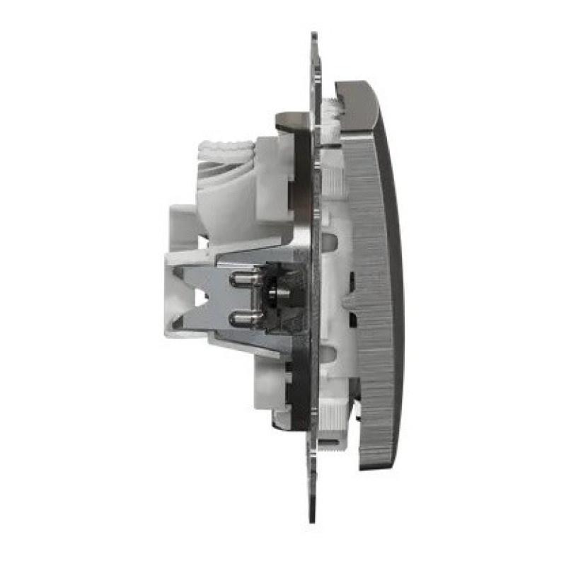 Переключатель Schneider Electric Sedna Design & Elements с подсветкой матовый алюминий SDD170106L