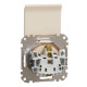 Розетка Schneider Electric Sedna Design & Elementsс заземлением шторками и крышкой бежевая SDD112024