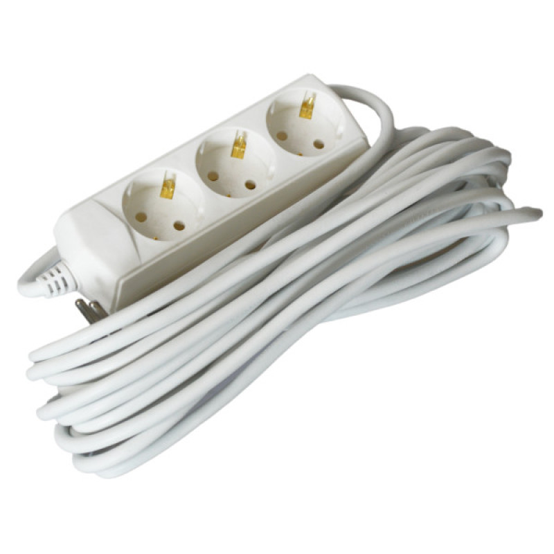 Удлинитель UEC ECO П03 3 места 2P+PE/7м 3х1мм2 10А/250В