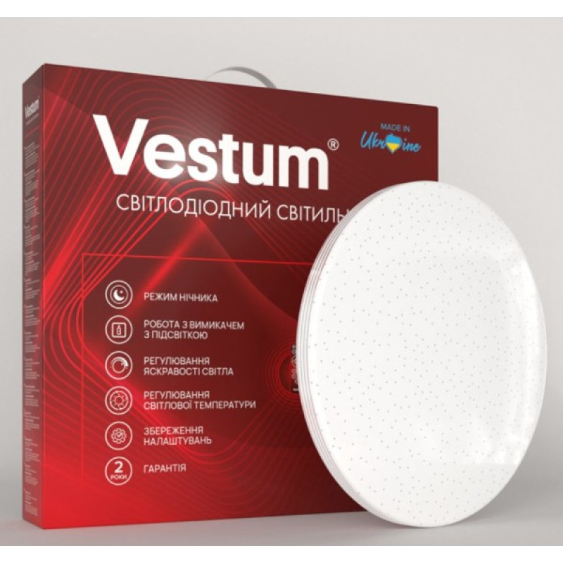 Потолочный светильник Vestum SIMPLE звездное небо 72Вт 375x60мм 3000-6500К 5600Лм с пультом