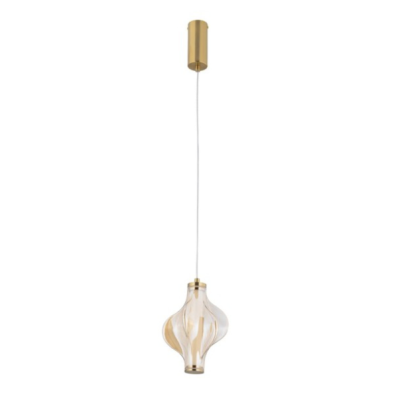 Подвесной светильник, люстра TK Lighting 18212 Elva LED 1x8W 3000K 1032Lm IP20 латунный