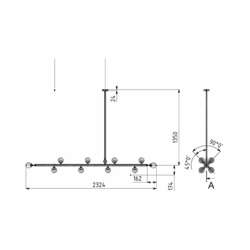 Люстра Pikart 15380-1 Big Bubbles G9 17x60W IP20