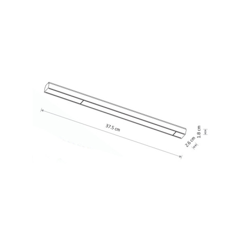 Магнитный трековый светильник Nowodvorski 11307 UT-LVM Line LED 1x12W 3000K 1000Lm IP20 черный