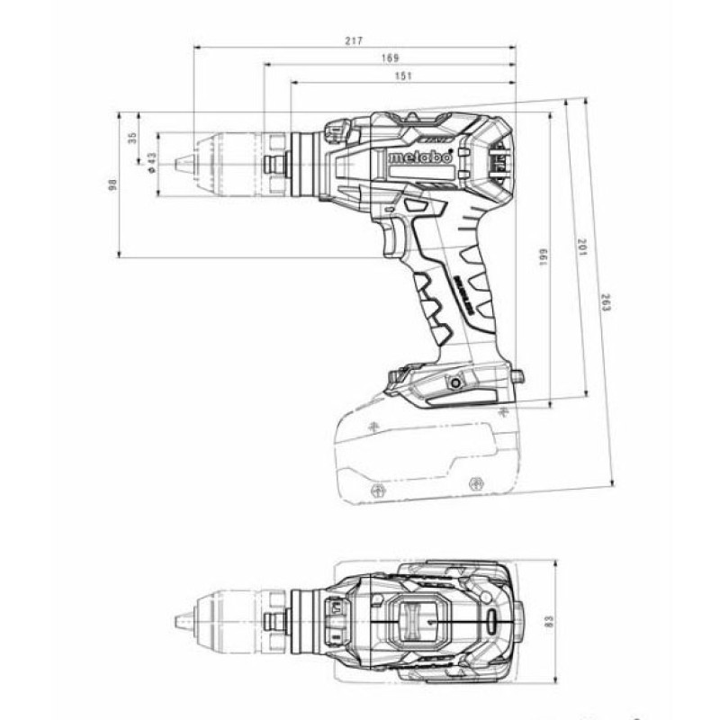 Аккумуляторная ударная дрель-шуруповерт Metabo SB 18 LTX BL Q I 2x5,2Ач (602361650)