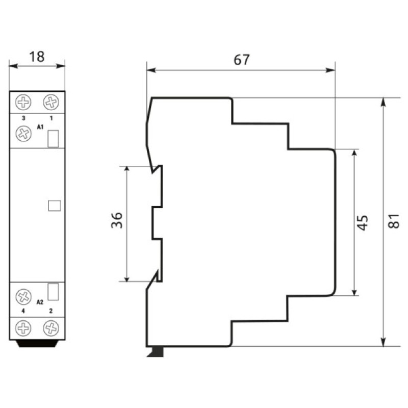 Контактор Promfactor MCF3 25A 2NO 24В (MCF32520024)