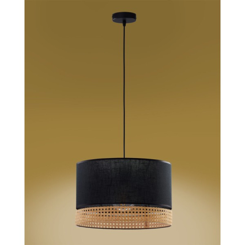 Підвісний світильник, люстра TK Lighting 6543 Paglia E27 3x15W IP20 чорний