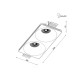 Гіпсовий точковий врізний світильник Kloodi KD-GIPS SQ120x240 H45 GU10 2x10W IP20 Wh
