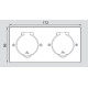 Напольный двойной розеточный люк Legrand 89702 (нержавеющая сталь)