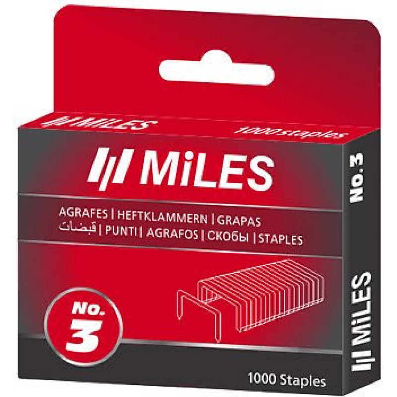 Скоби MILES No.3-8MM (1000шт)