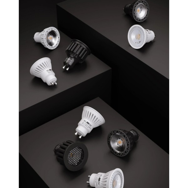 Светодиодная лампочка Kloodi KDGU10-HC 5WCOB 2.7K 36D BK DIM GU10 450Lm IP20