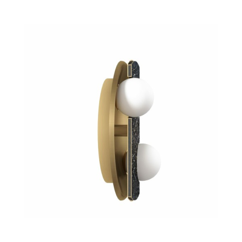 Бра, настенный светильник Pikart 33696 Vulcane G9 2x60W IP20 Brass