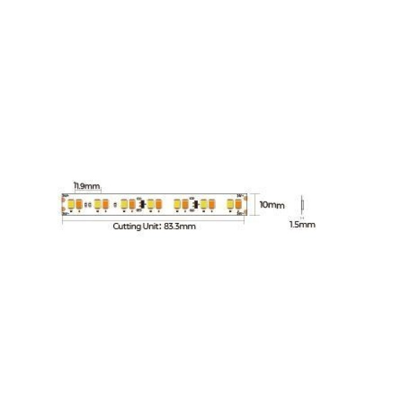 LED лента COLORS 168-2835-24V-IP20 13.5W 580Lm 1900K+3000K 5м (DS8168GWWW-24V-10mm)