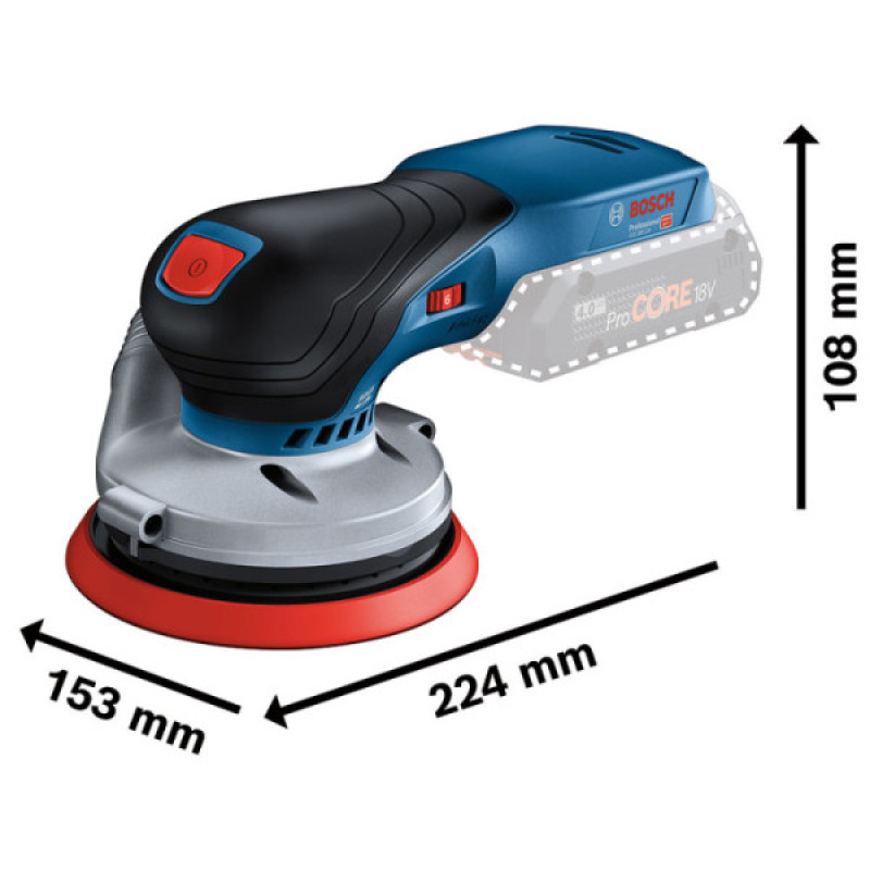 Эксцентриковые шлифмашины Bosch GEX 18V-125 (0601372201)