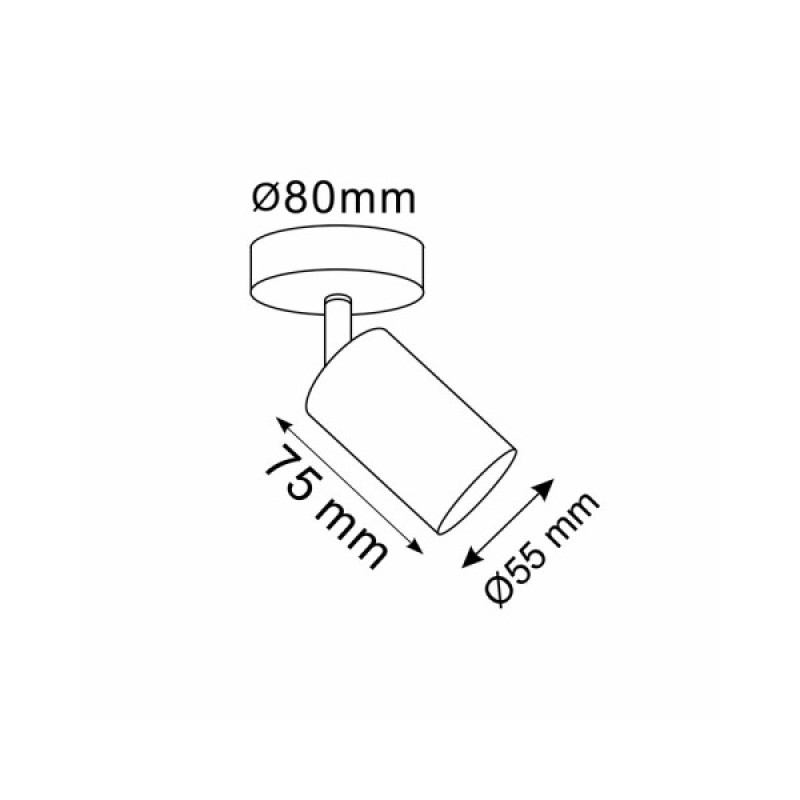 Светильник поворотный, спот Goldlux 327253 Goldi GU10 1x10W IP20 Золотой
