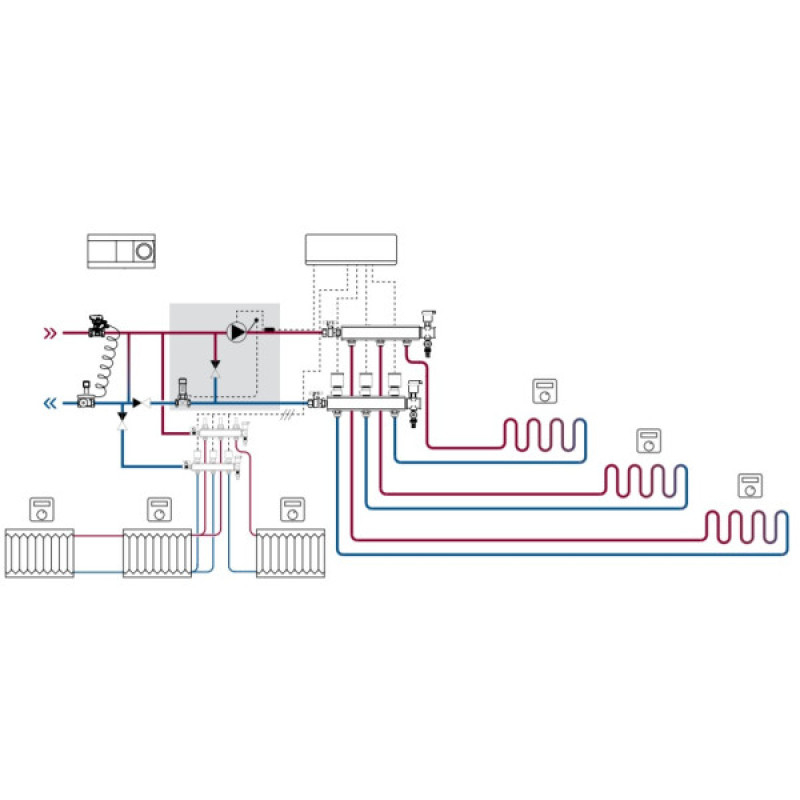 Коллектор Danfoss 088U0525 FHF 5+5