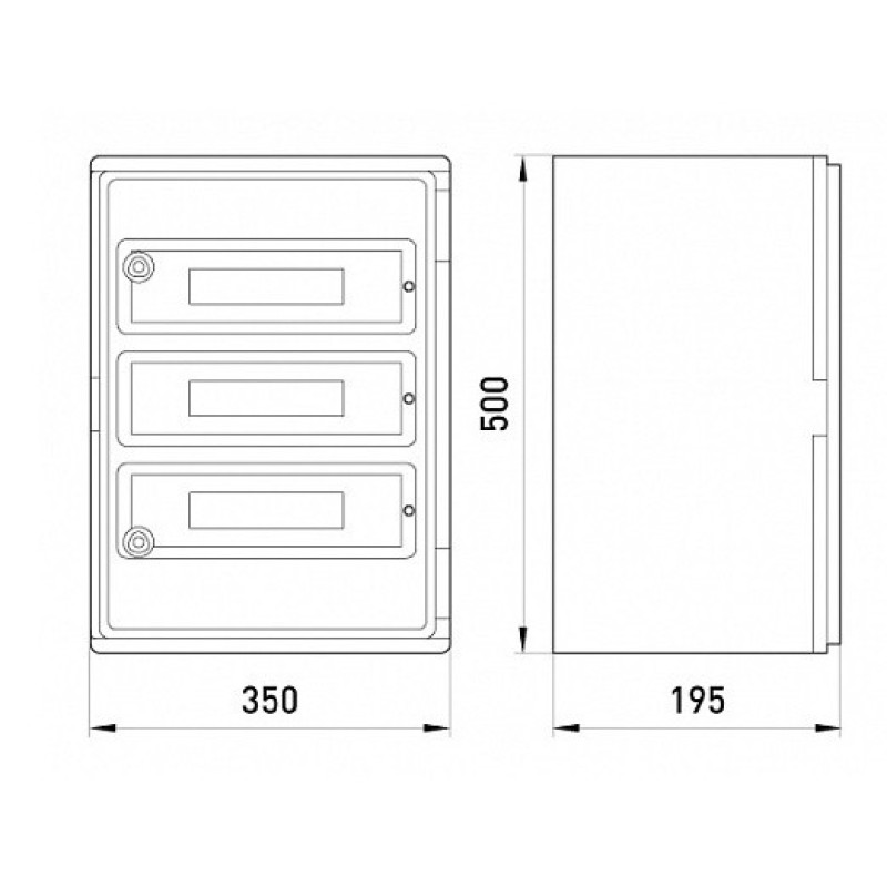 Шкаф ударопрочный e.plbox.350.500.195.45m.blank E.Next