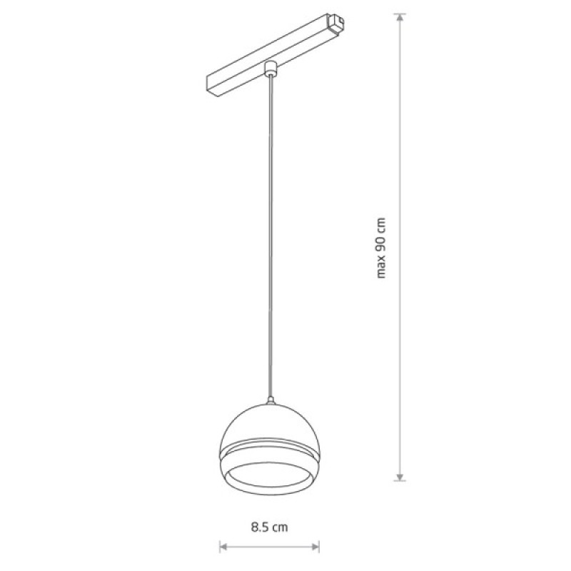 Магнитный трековый светильник Nowodvorski 10654 LVM Slot LED 1x8W 4000K 400Lm IP20 черный