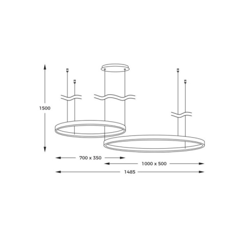 Люстра Zuma Line 250067-GD Isak LED 1x100W 3000K 2500Lm IP20 золота (5907925003541)