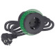 Встраиваемый в стол розеточный блок Schneider Electric INS44001 1х(2К+З) (антрацит)