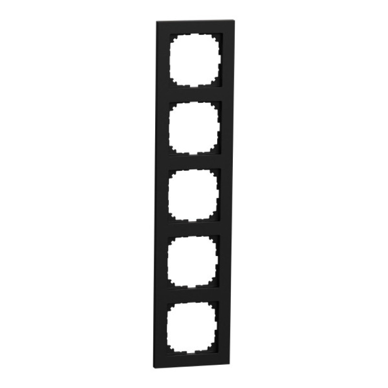 Пятиместная рамка Schneider Electric M-Pure Ocean Plastic MEG4050-3603 черная матовая