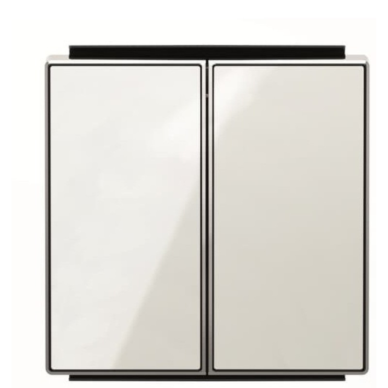 Двойная клавиша выключателя ABB Sky 2CLA851100A2101 8511 CB (белое стекло)