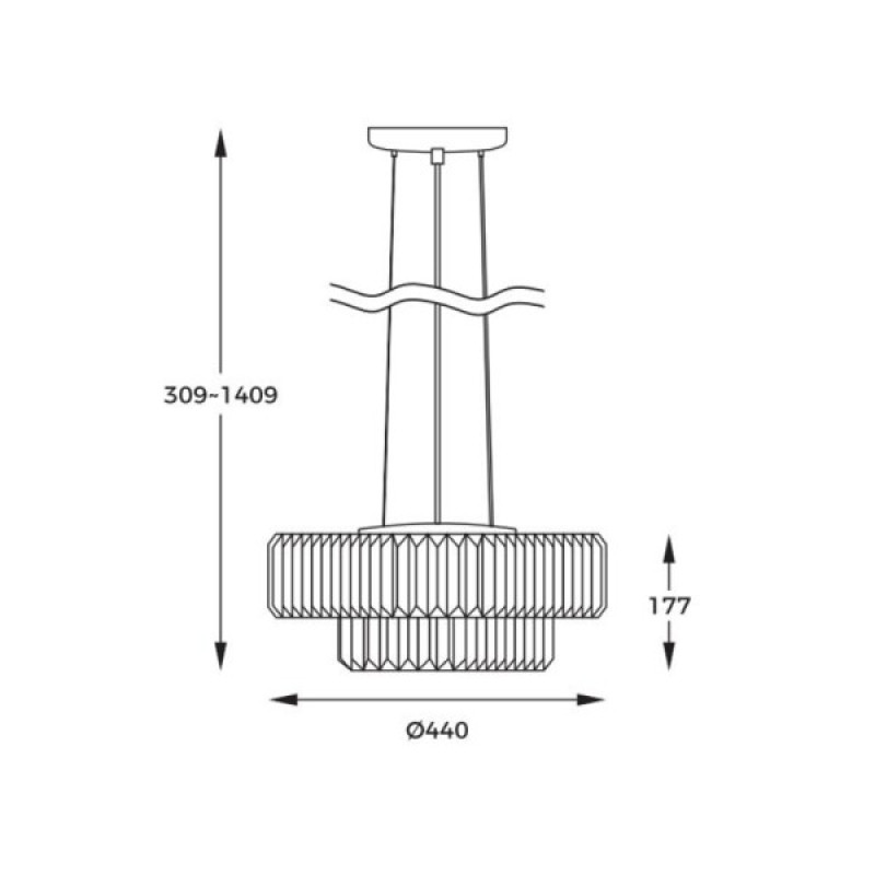 Люстра Zuma Line P0496-04G-F7AC Helios G9 4x33W IP20 золота (5907925003770)