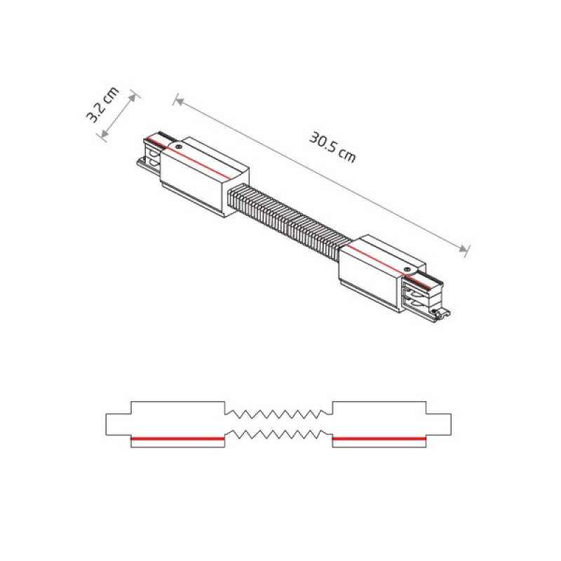 Соединитель Nowodvorski 8700 CTLS Power Flex Connector IP20 черный
