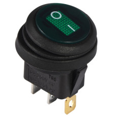 Перемикач Аско-Укрем KCD1-8-101NW GR/B (0-I) IP65 з підсвічуванням круглий зелений (A0140040078)