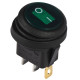Перемикач Аско-Укрем KCD1-8-101NW GR/B (0-I) IP65 з підсвічуванням круглий зелений (A0140040078)