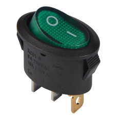 Переключатель TNSy KCD1-9-101N G/B овальный с подсветкой зеленый (TNSy5500755)
