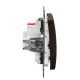 Двоклавішний вимикач Schneider Electric Sedna Design & Elements з підсвіткою венге SDD181105L