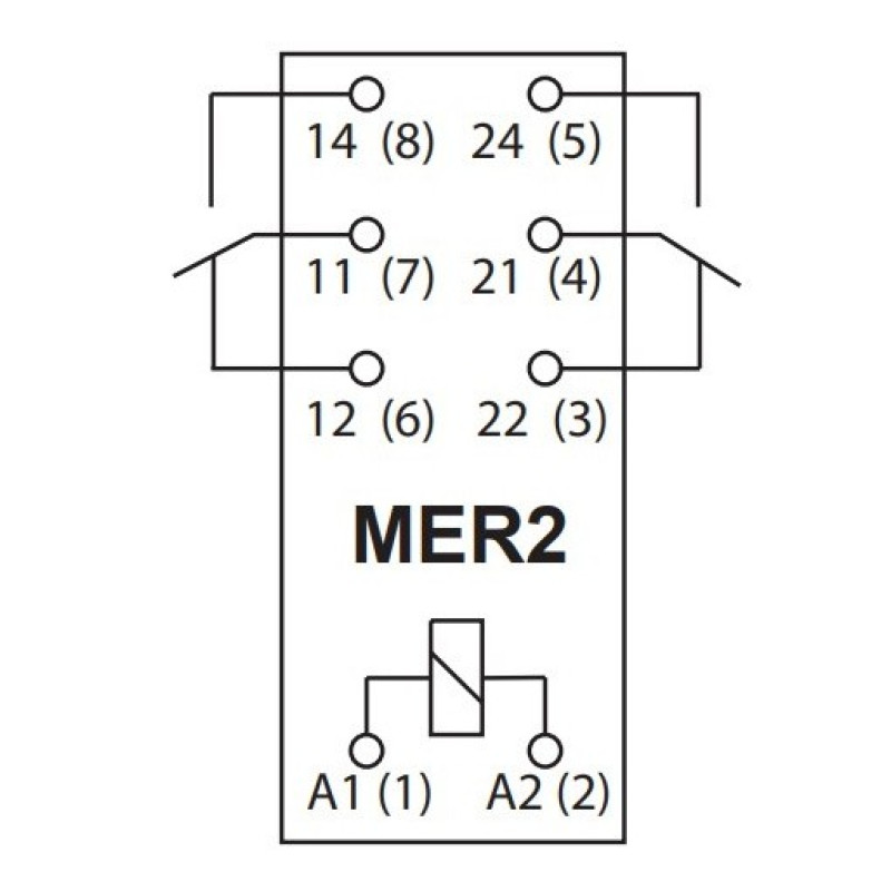 Мініатюрне електромеханічне реле ETI 002473031 MER2-012 DC 2p
