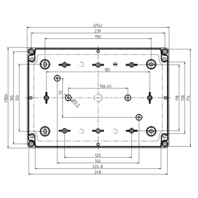 Коробка разветвительная Spelsberg PS 2518-11-o (sp11090801) IP66 с гладкими стенками