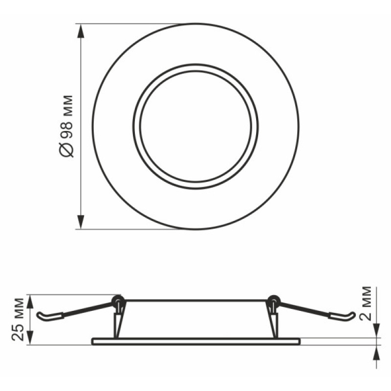 Светильник Videx Back 4Вт 5000K (VL-DLBR-045)