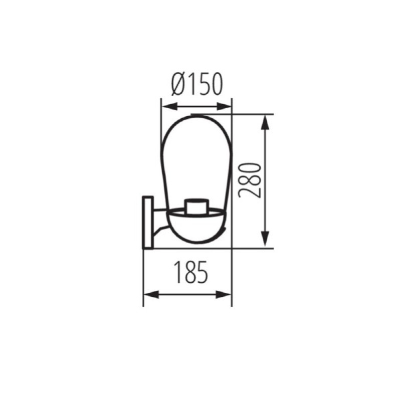 Уличный светильник Kanlux 36532 Liego E27 1x15W IP44 черный