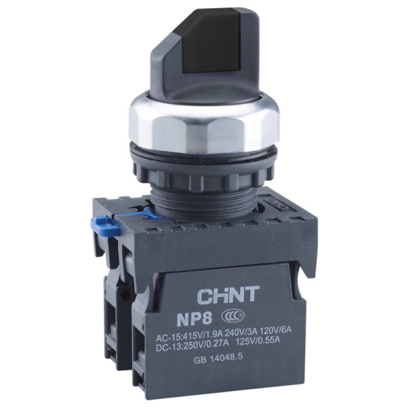 Переключатель Chint NP8-20X/312 2NO с фиксацией черная IP65 (578131)