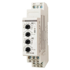 Двоканальне реле часу Promfactor FRT14 43 12-240В AC/DC з затримкою на включення