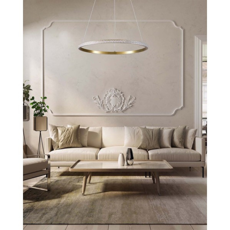 Подвесной светильник Goldlux 338204 Diana LED 1x25W 4000K 3400Lm IP20 золотой