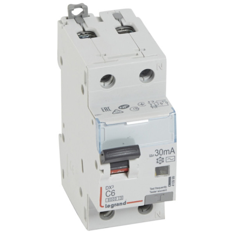 Дифференциальный выключатель Legrand (410999) 1P+N C 6A 30mA AC
