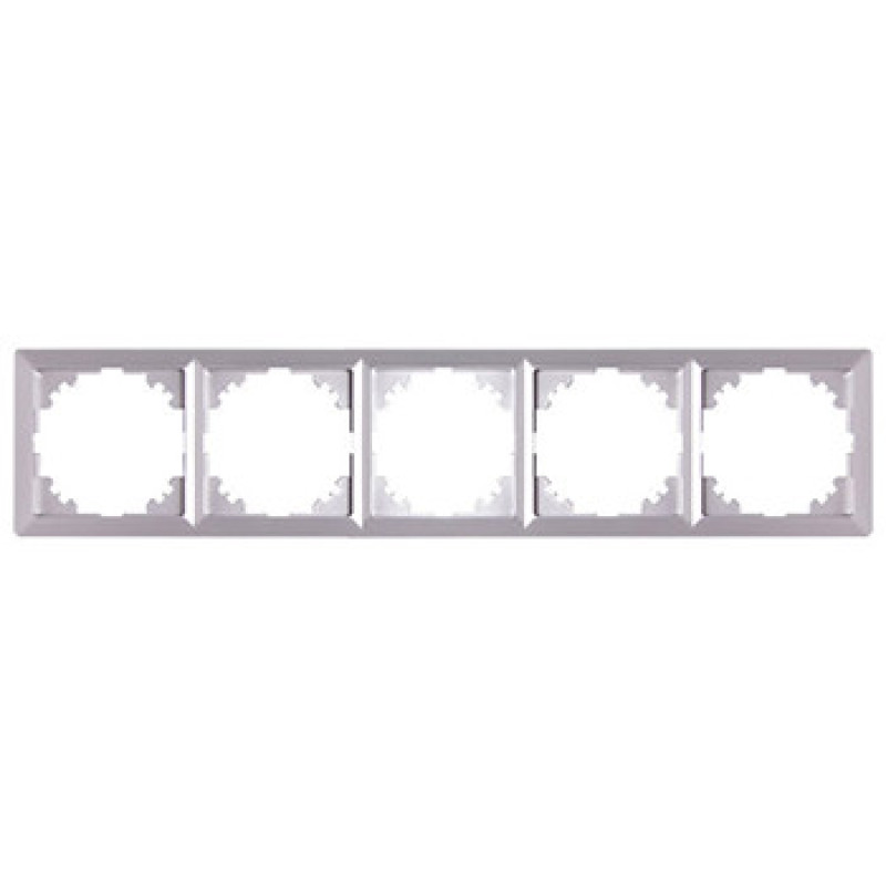 Рамка 5-містна E.Next e.lux.10104L.5.fr.aluminium алюміній (ins0040093)
