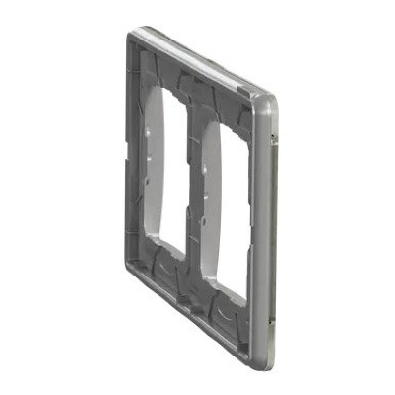 Двухпостовая рамка Schneider Electric Sedna Elements искусственное белое стекло SDD360802