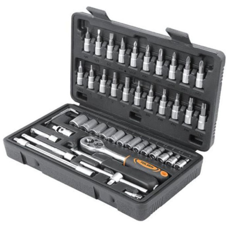 Набор торцевых головок Tolsen (15138) 1/4" (46шт) «Профи»