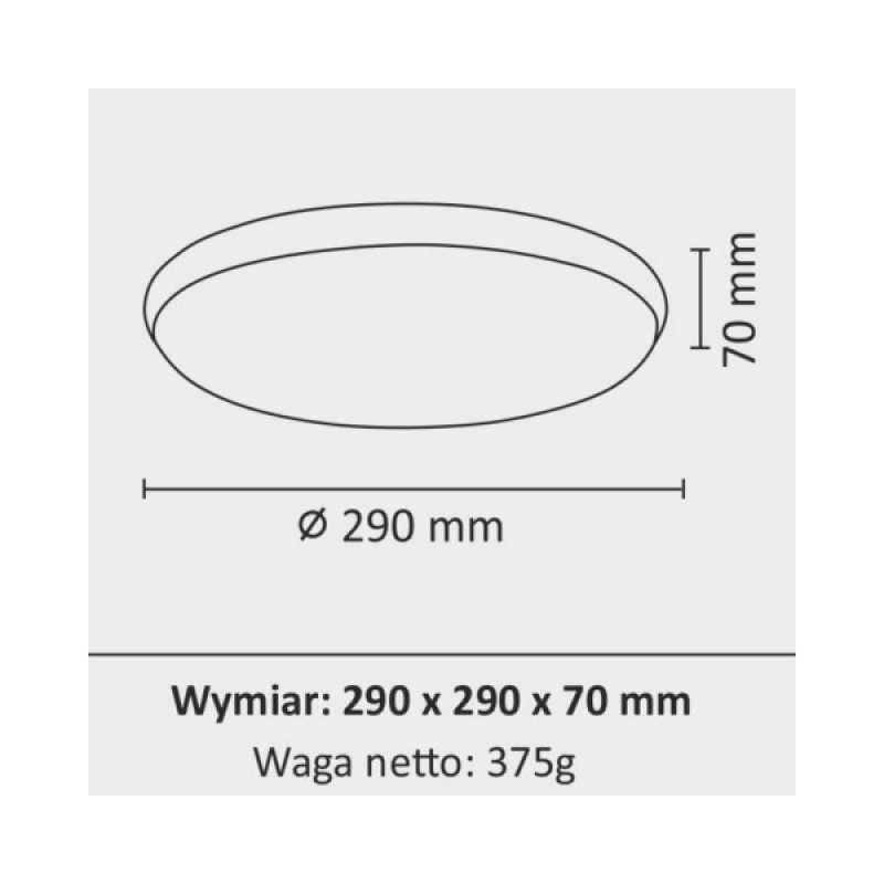 Світильник стельовий Goldlux 314864 Kern Led 1x15W 4000K 1600Lm IP20 CH