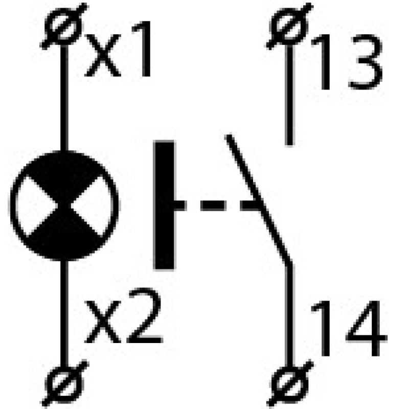 Кнопка Аско-Укрем XB2-BW3371 с подсветкой зеленая (A0140010021)