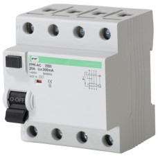 УЗО Promfactor FPR-AC 20А/0,3A 4P АС (FPR4020300AC)